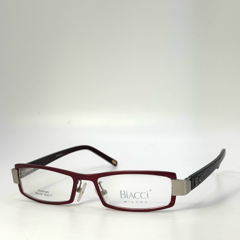 BM100 Red/Black  Biacci Milano aluminum eyeglasses